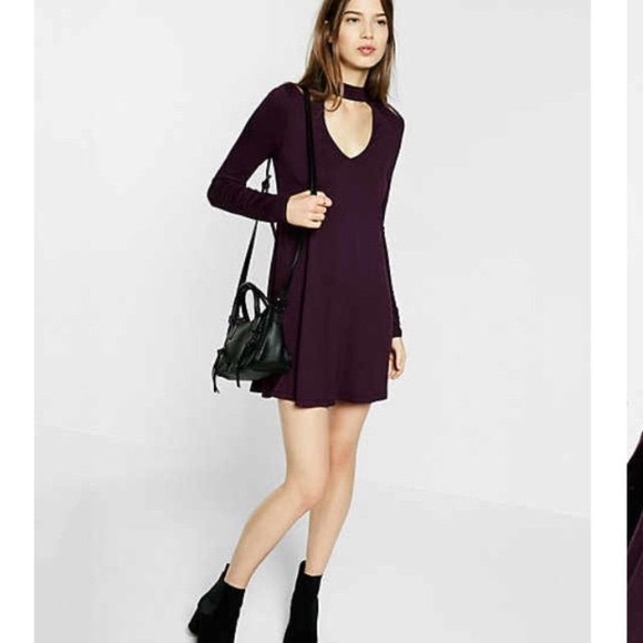 Express Dresses & Skirts - NWT Express trapeze cut out choker dress